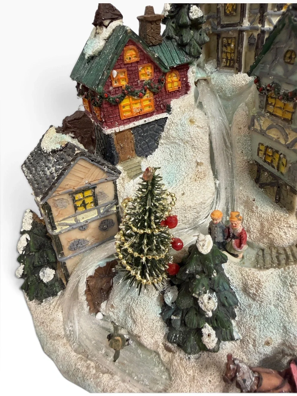 Vintage 2003 Target Classic Christmas Fiber Optic Village Lighted Holiday Decor